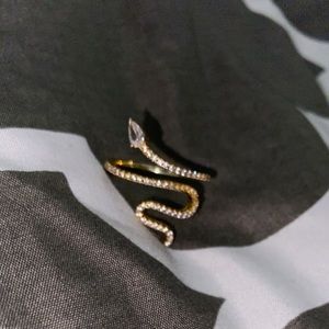 Adornia Swarovski Crystal Snake Ring